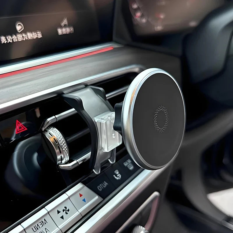MagSafe-kompatible Handyhalterung mit kabellosem Laden – passend für BMW X5 (G05 LCI) & X6 (G06 LCI) ab 2023 | Facelift mit Curved Display | Lüftungsgitter 15 W
