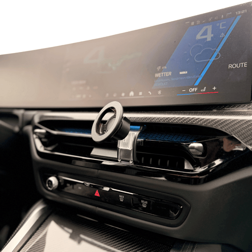 Premium MagSafe - kompatible Handyhalterung für BMW 3er & 4er Facelift G20 G21 G22 G23 LCI | M3 G80 | M4 G82 G83 – Lüftungsgitter Smartphone Halter mit Wireless Charging - CarWorlds GmbH